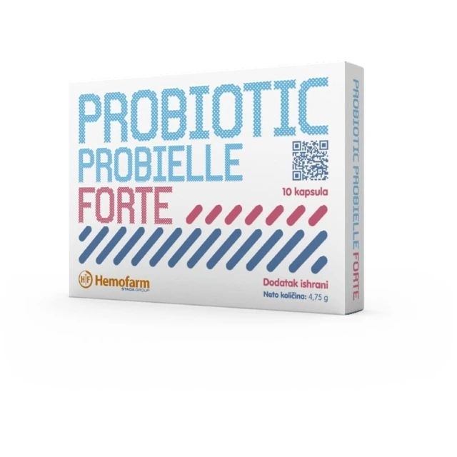 Probiotic Probielle Forte je dodatak ishrani na bazi živih probiotskih bakterija i probiotske gljivice po imenu Saccharomyces Boulardii u obliku kapsula za oralnu primenu.