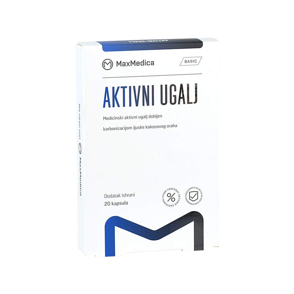 Aktivni Ugalj MaxMedica, 20 kapsula