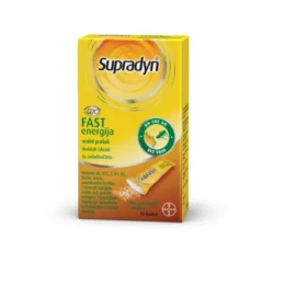 Supradyn Fast Energy je dodatak ishrani sa koenzimom Q10, vitaminima, mineralima i elementima u tragovima, pruža podršku stvaranju energije.