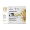 Synosteo je jedinstvena kombinacija kalcijuma, vitamina D3 i vitamina K2 u formi šumećeg praška. Sadrži kalcijum citrat i kalcijum laktat. Synosteo je jedinstvena kombinacija koja može biti primenjena kao monoterapija u osteopeniji ili osteoporozi ili kao kombinovana terapija u tretmanu osteoporoze sa drugim lekovima.