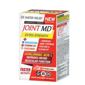 Joint MD je dodatak ishrani na bazi magnezijuma, vitamina D3 i kombinacije više različitih biološki aktivnih sastojaka namenjenih održavanju zdravlja i funkcije kostiju i zglobova. Vitamin D i magnezijum doprinose održavanju normalnih kostiju. Magnezijum doprinosi normalnoj funkciji mišićnog sistema.
