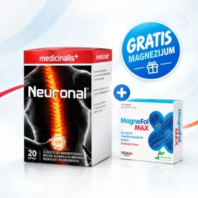 Neuronal sadrži kombinaciju nukleotida i vitamina koja utiče na proces obnavljanja oštećenih nerava prilikom bolnih stanja povezanih sa kičmenim stubom.