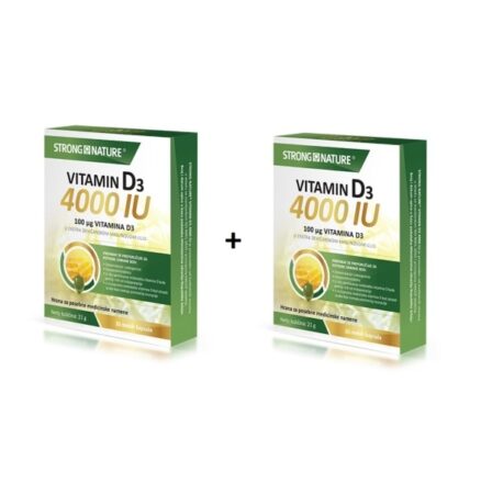 Strong Nature Vitamin D3 4000IU meke kapsule 30kom 1+1 GRATIS