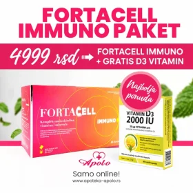 Fortacell: Namenjen za nutritivnu podršku u imunodeficijentnim stanjima, nakon hemioterapije, zračenja i povećanog psihofizičkog napora.