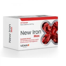 New Iron Max je dijetetski suplement za normalno stvaranje crvenih krvnih zrnaca i hemoglobina.