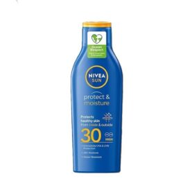 Nivea SUN Protect & Moisture hidratantni losion za zaštitu od sunca sadrži izuzetno efikasne UVA/UVB filtere koji štite vašu kožu i umanjuje rizik od nastanka alergija uzrokovanih suncem.