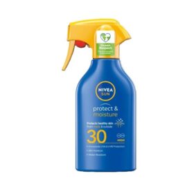 NIVEA Sun Protect & Moisture sprej sa raspršivačem za zaštitu od sunca deluje u skladu s mikrobiomom kože, prirodnim slojem bakterija koje deluju kao prirodni odbrambeni mehanizam kože.