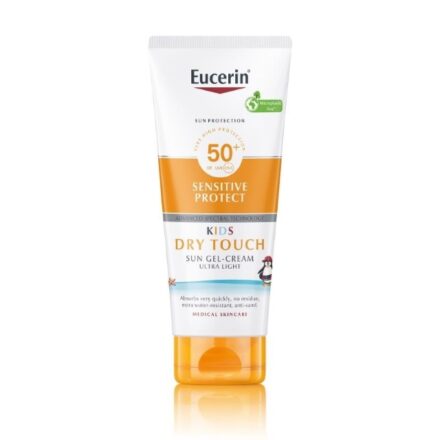 Eucerin Losion za zaštitu osetljive dečje kože od sunca SPF 50+ je preparat za zaštitu od sunca za decu posebno formulisan da umiruje i štiti osetljivu dečju kožu od opekotina od sunca i dugoročnog oštećenja kože izazvanog suncem.