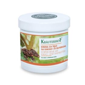 Krauterhof Kakao i ši buter krema je bogata, intenzivna krema za telo sa kakao i ši buterom i vitaminima koja neguje vaše telo.