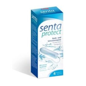 Senta Protect tampon smanjuje prodor potencijalno kontaminirane ili hlorisane vode u vaginu, čime se minimizira površina kontakta za bakterije i gljivice.
