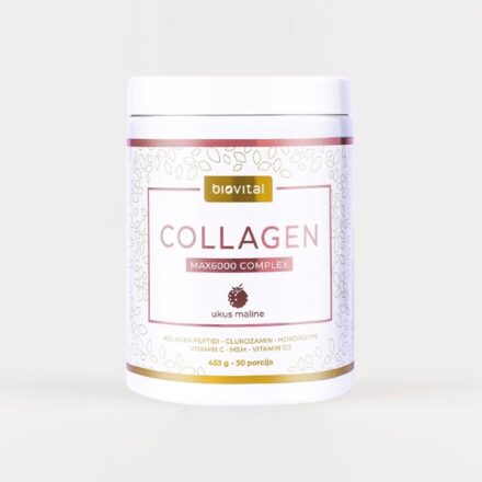BioACTIVE Collagen MAKS6000 COMPLEKS, pored visokih doza dobro apsorbujućih i korisnih bioaktivnih kolagenskih peptida, daje fleksibilnost i sposobnost podnošenja opterećenja hrskavici i zglobovima sa glukozaminom i hondroitinom.