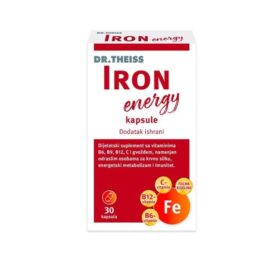 Dr Theiss Iron energy kapsule su dijetetski proizvod namenjen odraslim osobama za poboljšanje krvne slike, energetski metabolizam i imunitet.