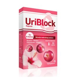 Snažna sinergija aktivnih sastojaka za zdravlje urinarnog sistema u optimalnim dnevnim dozama se nalazi u kapsulama UriBlock-a.