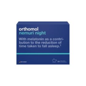 Orthomol Nemuri Night granule za topli napitak protiv nesanice su dodatak ishrani sa melatoninom i biljnim ekstraktima – pasiflora i matičnjak.