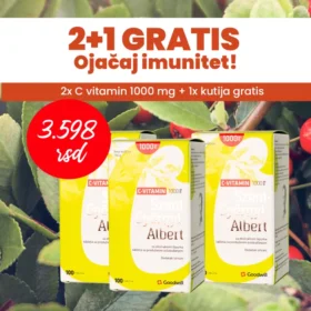 Vitamin C 1000 mg sa ekstraktom šipurka tableta sa produženim oslobađanjem omogućava produženo dejstvo vitamina C. Pored vitamina C, on sadrži i ekstrakt šipurka.