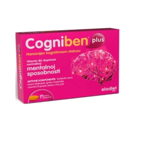 Cogniben Plus je dodatak ishrani koji se bazira na fosfatidilserinu, bacopi, ginku, huperziji, vitaminima i mineralima. Ovaj proizvod doprinosi mentalnom balansu, poboljšava memoriju i koncentraciju, te održava kognitivne funkcije i mentalne performanse.