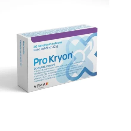 Pro Kryon sadrži jedinstvenu kombinaciju sastojaka koji svojim višestrukim dejstvom pomažu u rešavanju problema muške plodnosti.