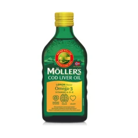 Moller’s Omega-3 ulje jetre bakalara sa ukusom limuna je dodatak ishrani koji predstavlja izvor omega-3 masnih kiselina
