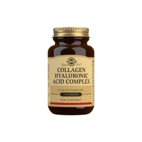 Solgar Collagen Hyaluronic Acid Complex tablete je dijetetski suplement sa kolagenom, hondroitinom, hijaluronskom kiselinom i vitaminom C