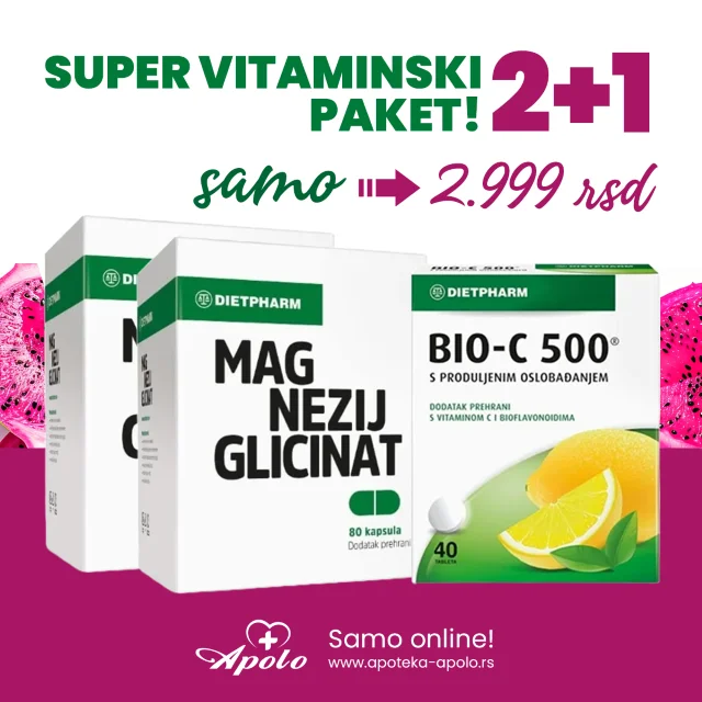 Kupite 2 Magnezijuma i dobijate vitamina C kao poklon! Savršena kombinacija za podršku mišićima, nervnom sistemu i imunitetu – svaki dan!