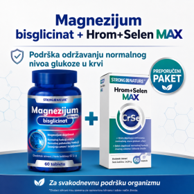 Pažljivo osmišljen paket pruža ciljanu nutritivnu podršku održavanju normalnog nivoa glukoze u krvi, zahvaljujući hromu, uz dodatnu podršku magnezijuma normalnom energetskom metabolizmu i smanjenju umora i iscrpljenosti.