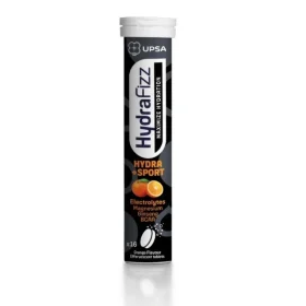 HydraFizz Hydra+Sport je dodatak ishrani čiji aktivni sastojci doprinose hidrataciji kod povećanih fizičkih napora, umora i vrućine
