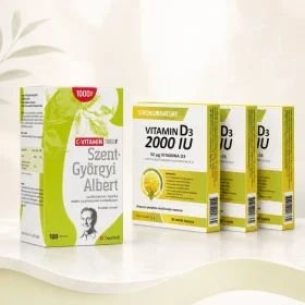 Super imunopaket za celu zimu sa Vitaminom C 1000 mg i Vitaminom D3 2000 IU pruža svakodnevnu podršku imunitetu tokom jeseni i zime.